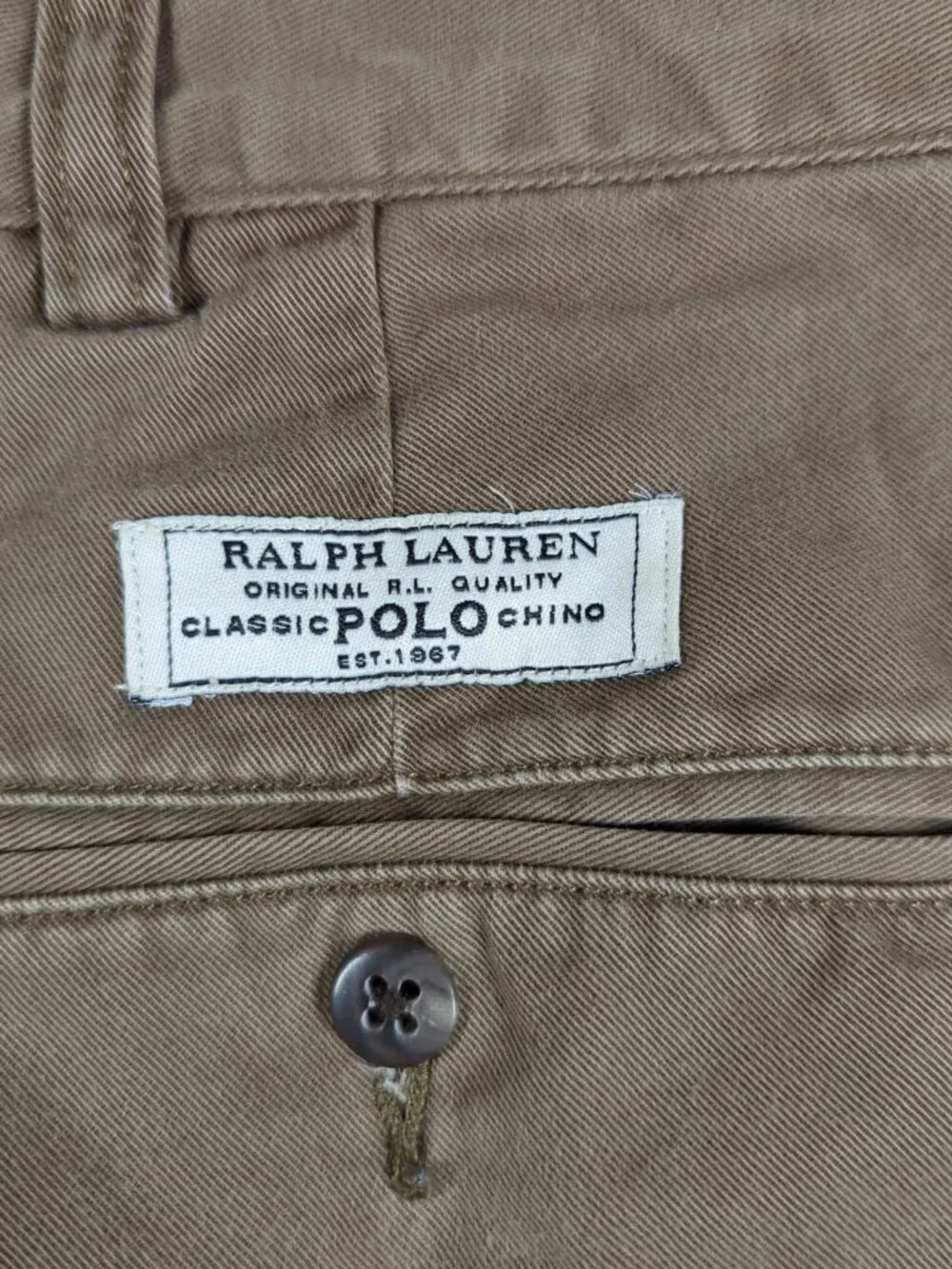 Polo Ralph Lauren Hammond Pants Men's 36x30 (Actual 35x29) Brown Pleated Cuffed